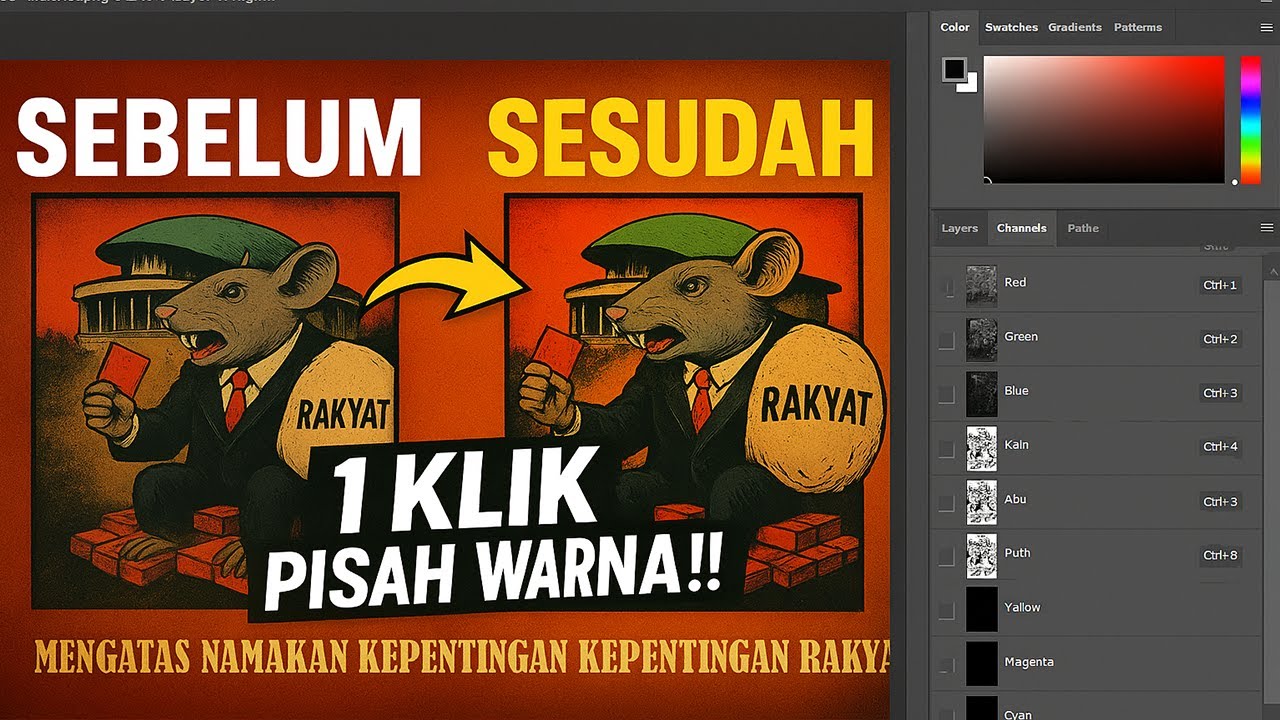 PISAH WARNA & RASTER OTOMATIS CUMA 1 KLIK!🔥 Tutorial SABLON MANUAL PRESISI 100% (KUNCI STUDIO)