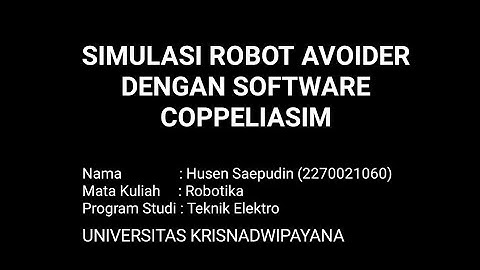 SIMULASI ROBOT AVOIDER DENGAN SOFTWARE COPPELIASIM