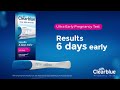 Clearblue ultra early pregnancy test with results 6 days before your missed period  feature