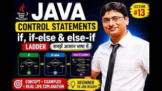 Java Control Flow Statements Explained in one shot | if, if-else, else-if Ladder | Hindi