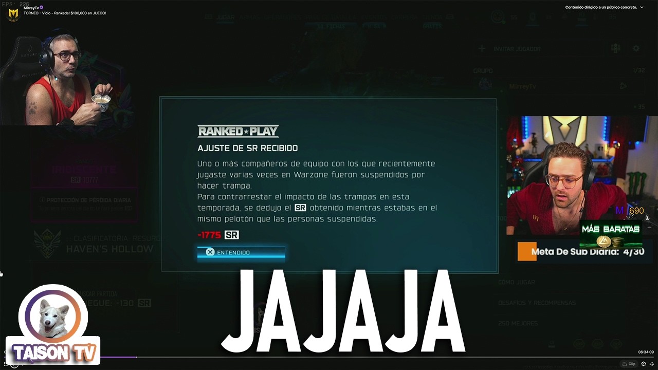 Que pasó Mirrey, te restaron Puntos por jugar con Tramposos JAJAJA