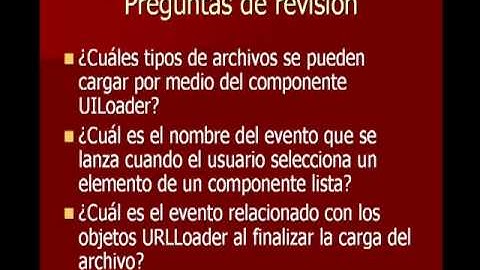Carga de contenido externo con ActionScript 3 - Preguntas de revisión