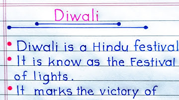 10 Lines Essay on DIWALI || Learn How to Write an Essay on Diwali in English || YK Education360 