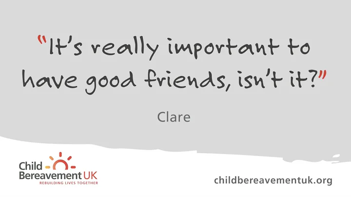 “It’s really important to have good friends, isn’t it?”