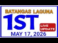 Stl Batangas Laguna results today 1st draw May 17, 2026 live update
