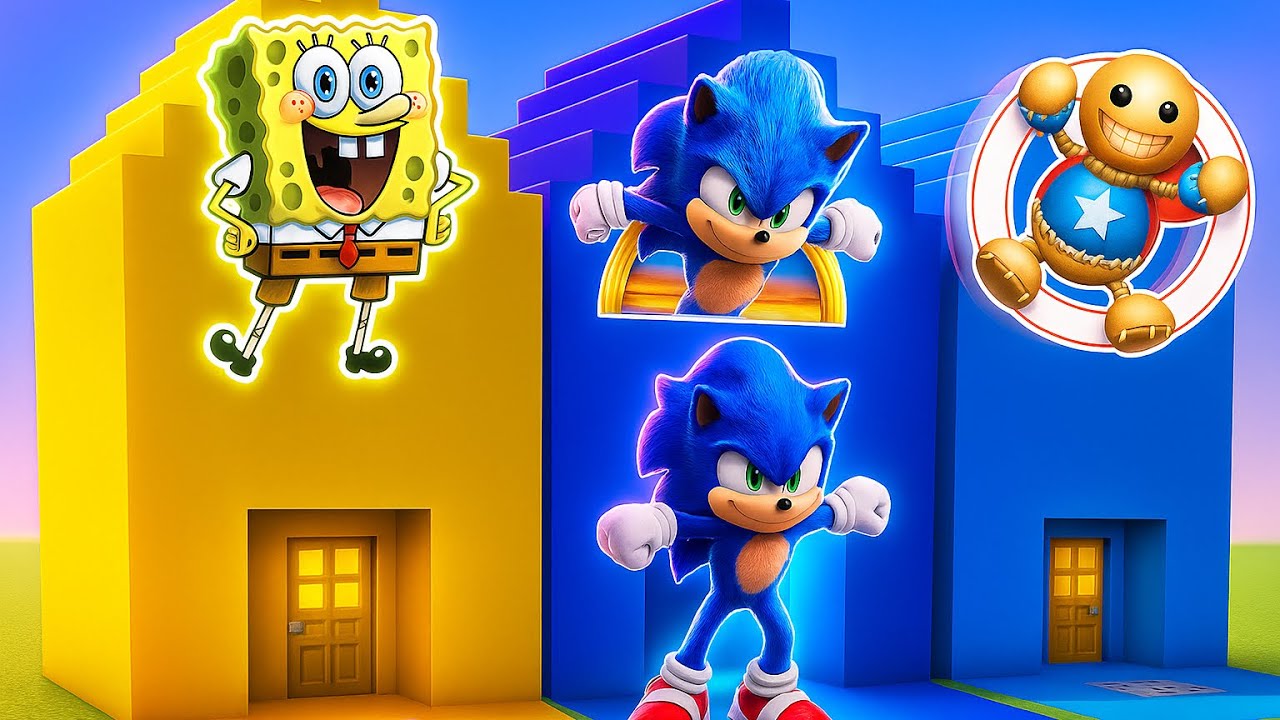 DO NOT CHOOSE THE WRONG HOUSE (SPONGEBOB,SONIC,KICK THE BUDDY)