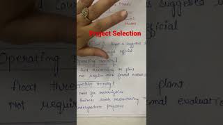 Project selection