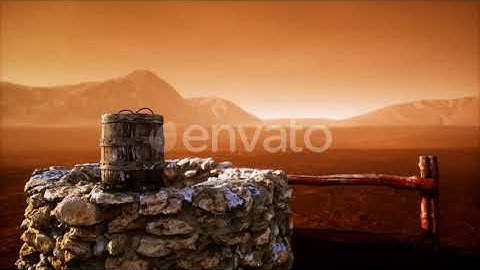 Old Stone Water Well in the Desert | Motion Graphics - Envato elements