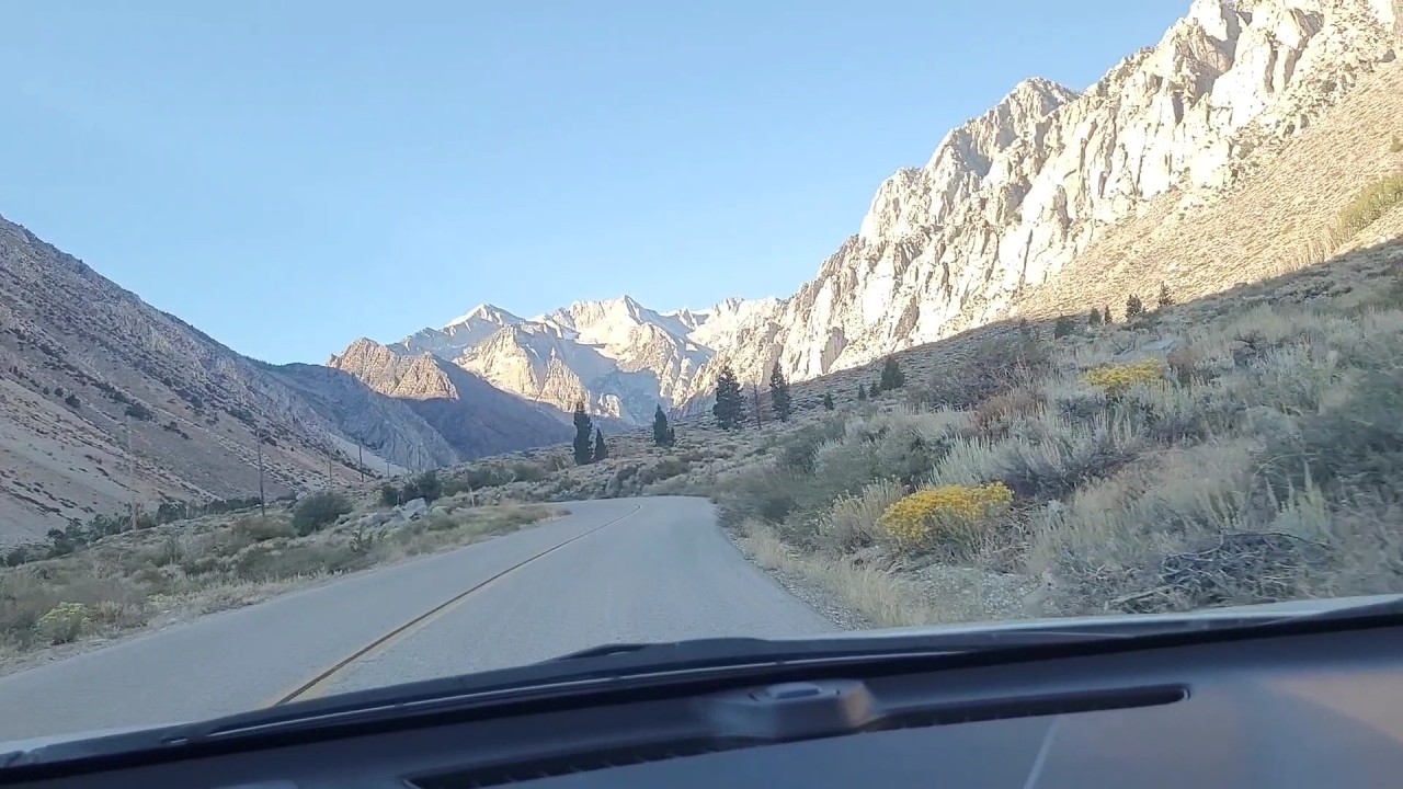 Scenic drive at Pine Creek Canyon Road in the Eastern Sierra