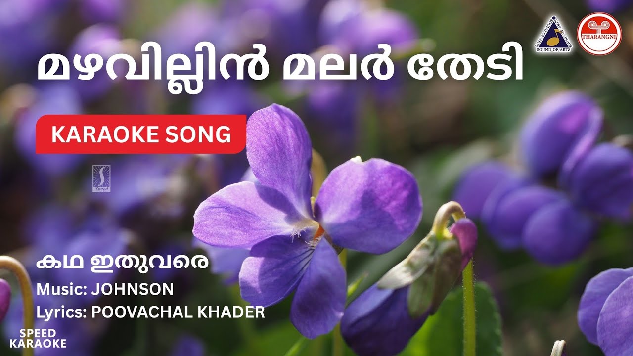 മഴവില്ലിൻ മലർ തേടി - കഥ ഇതുവരെ | HD Karaoke | Johnson | Poovachal Khader | Speed Karaoke
