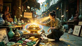 Value-seeing eyes—street stall raw stone yields imperial green, broke woman hits tens of billions!