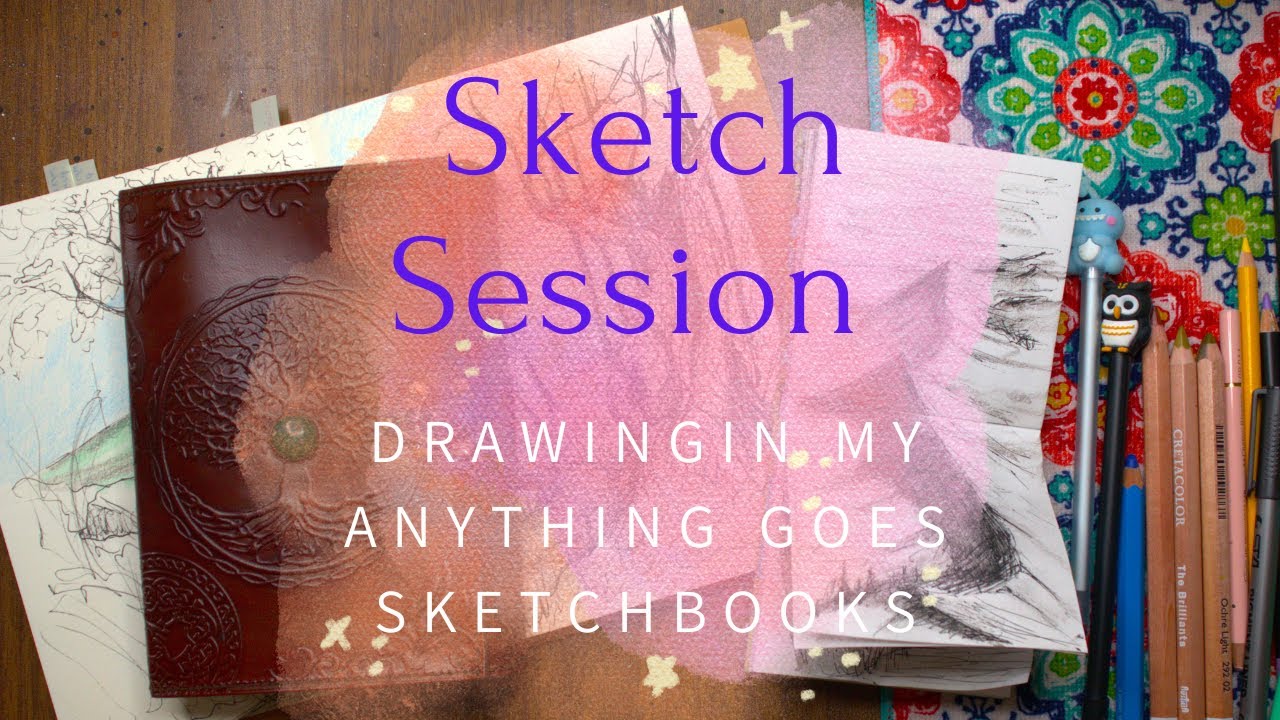 Sketch Session ~🌳🌄 Doodling in My Sketchbooks ~ Draw With Me - YouTube