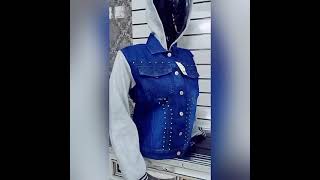 Denim+Fleeece Hoodie