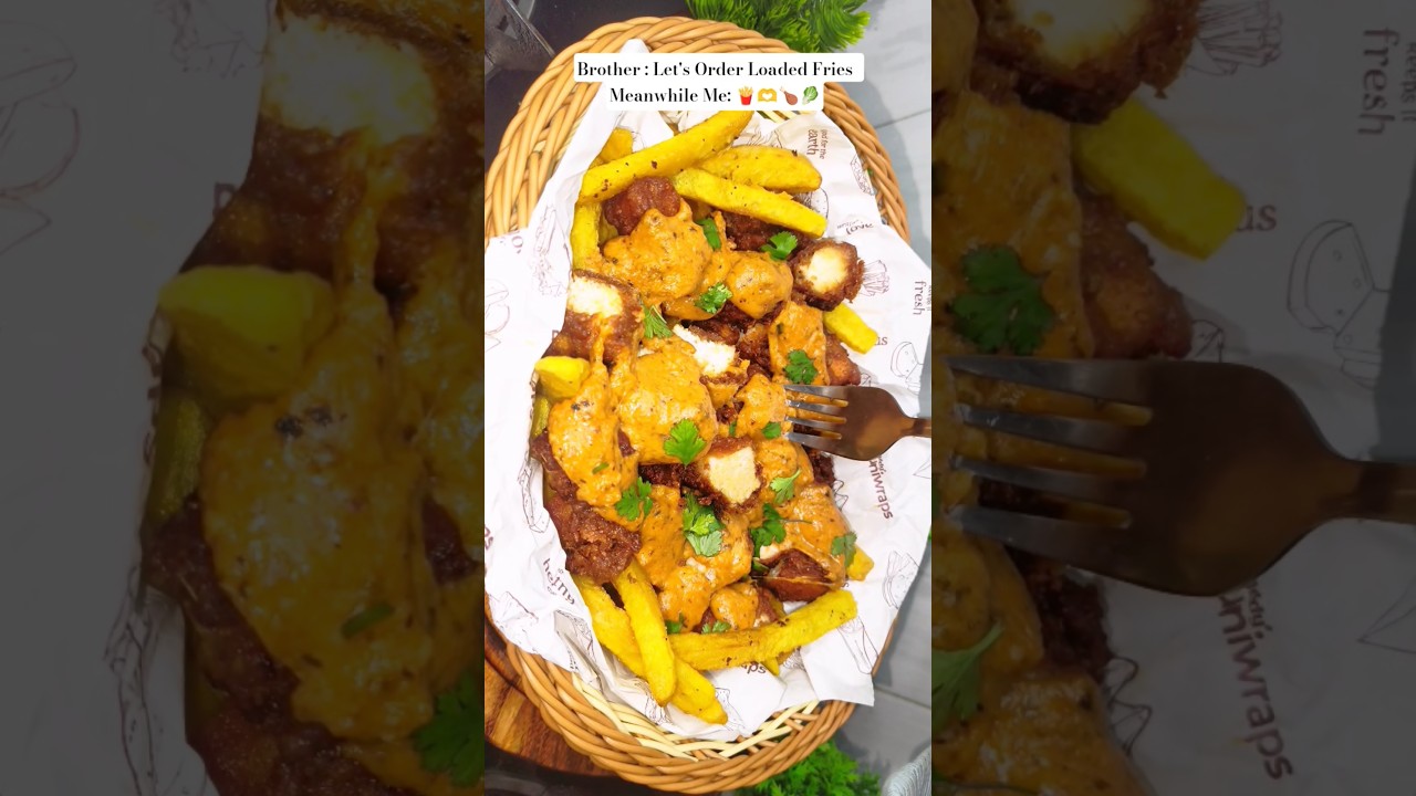 Chicken Cheese Loaded Fries 🤤 