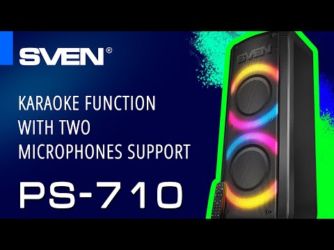 Sven PS-710 Ηχείο Bluetooth 100W με Διάρκεια Μπαταρίας έως 10 ώρες Μαύρο