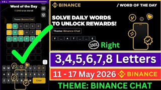 Theme Binance Chat WOTD | Binance Crypto WODL Answers Today | All Letters WOTD screenshot 3