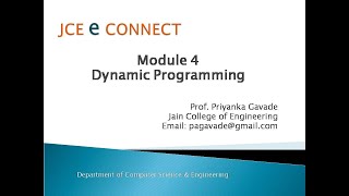 JCE CSE DESIGN AND ANALYSIS OF ALGORITHM 18CS42 Reliability design MODULE 4
