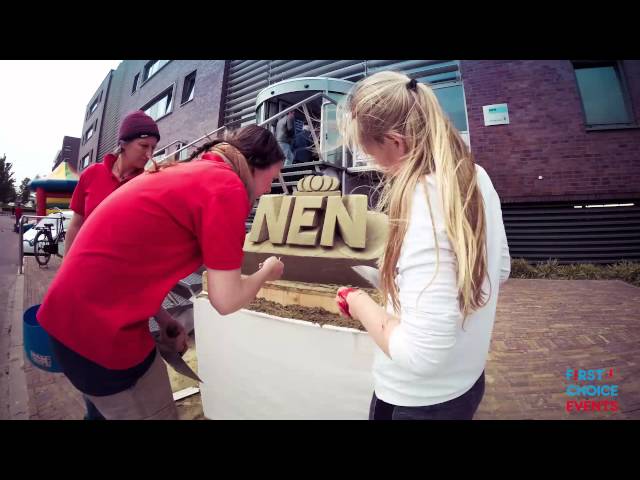 Demonstratie zandsculptuur NEN 100 jaar