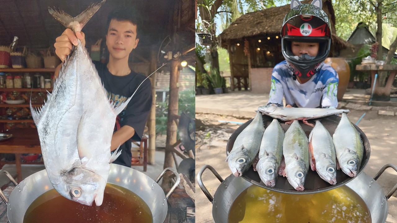 Asian Fish Cooking Recipe | Chef Ny cook fish with his cooking talent | Amazing cooking skill