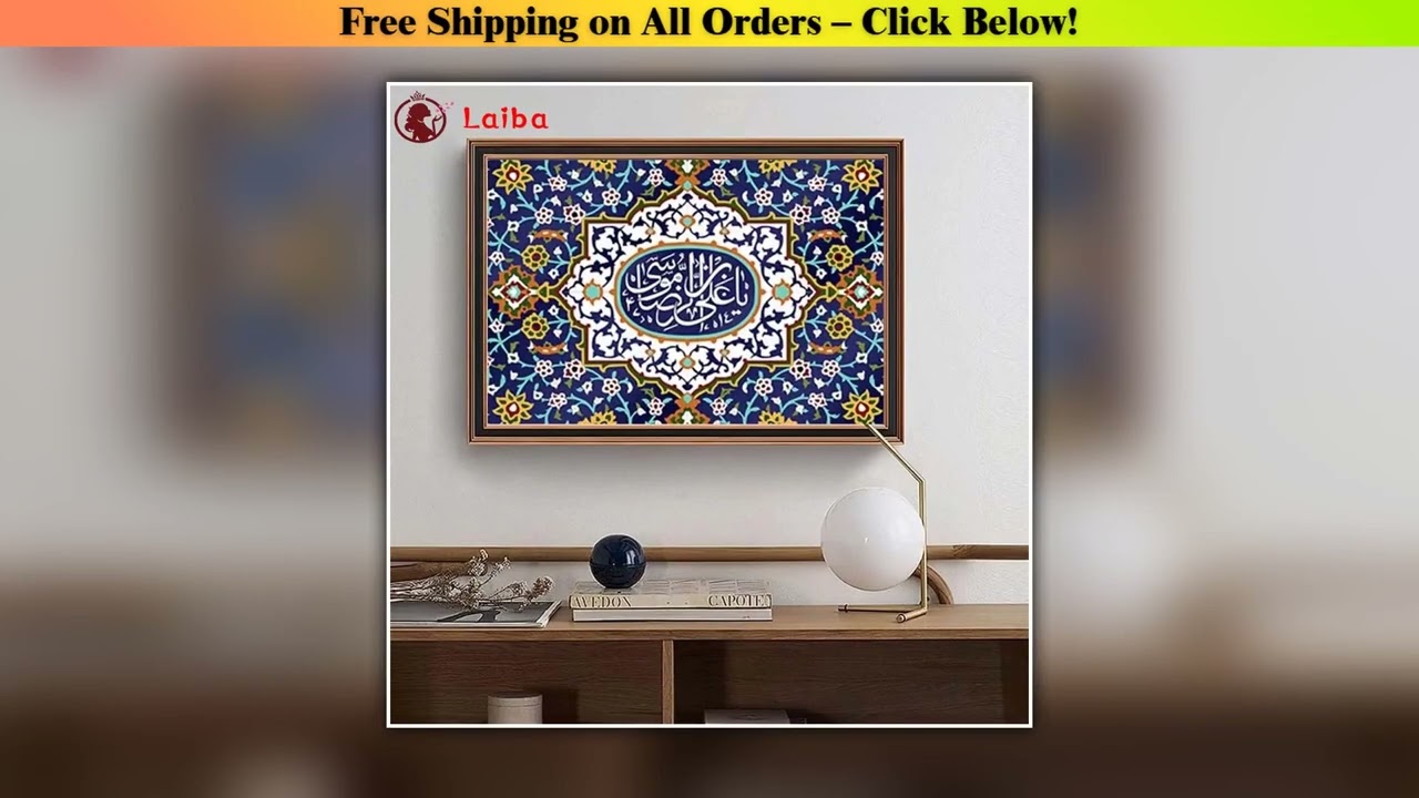5D DIY Diamond Painting, Modern Art, Muslim, Islamic Calligraphy, religion, Cross Stitch, Home