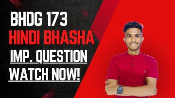 BHDG 173 | Hindi language important questions | samachaar lekhan | IGNOU WALAY
