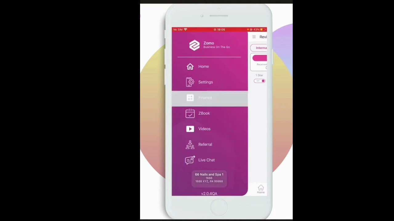 Outline Video ZOTA Salon POS : ZOMO App Functions
