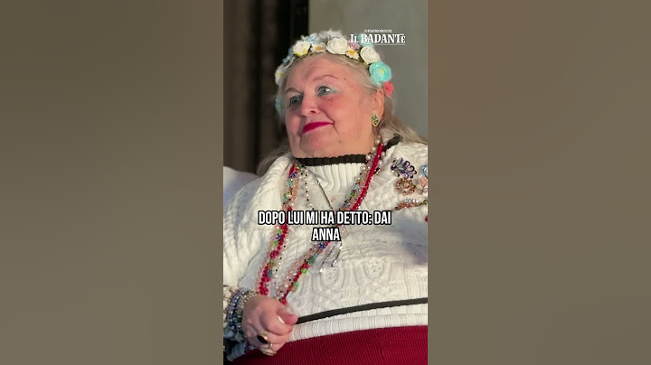 Anna Maria, 80 anni e il falegname.