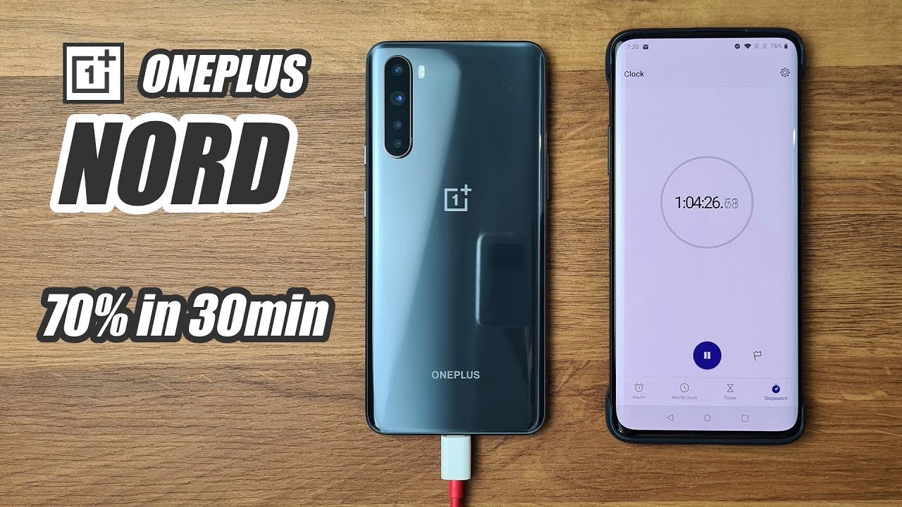 OnePlus Nord (WARP Charge 30T) BATTERY CHARGING TEST! - YouTube