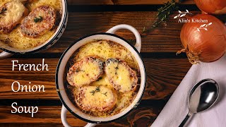 French Onion Soup recipe (with baguette and Gruyère cheese)