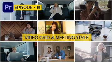 Video Grid Or Meeting Style Conference Grid In Premiere Pro ll Telugu ll Bhargav Graphic Tuts