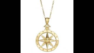 Compass Pendant Stylish Men Women Jewelry In 925 Sterling Silver