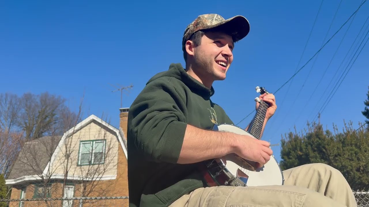 Slow Banjo Practice & Playing Outside | Day 44