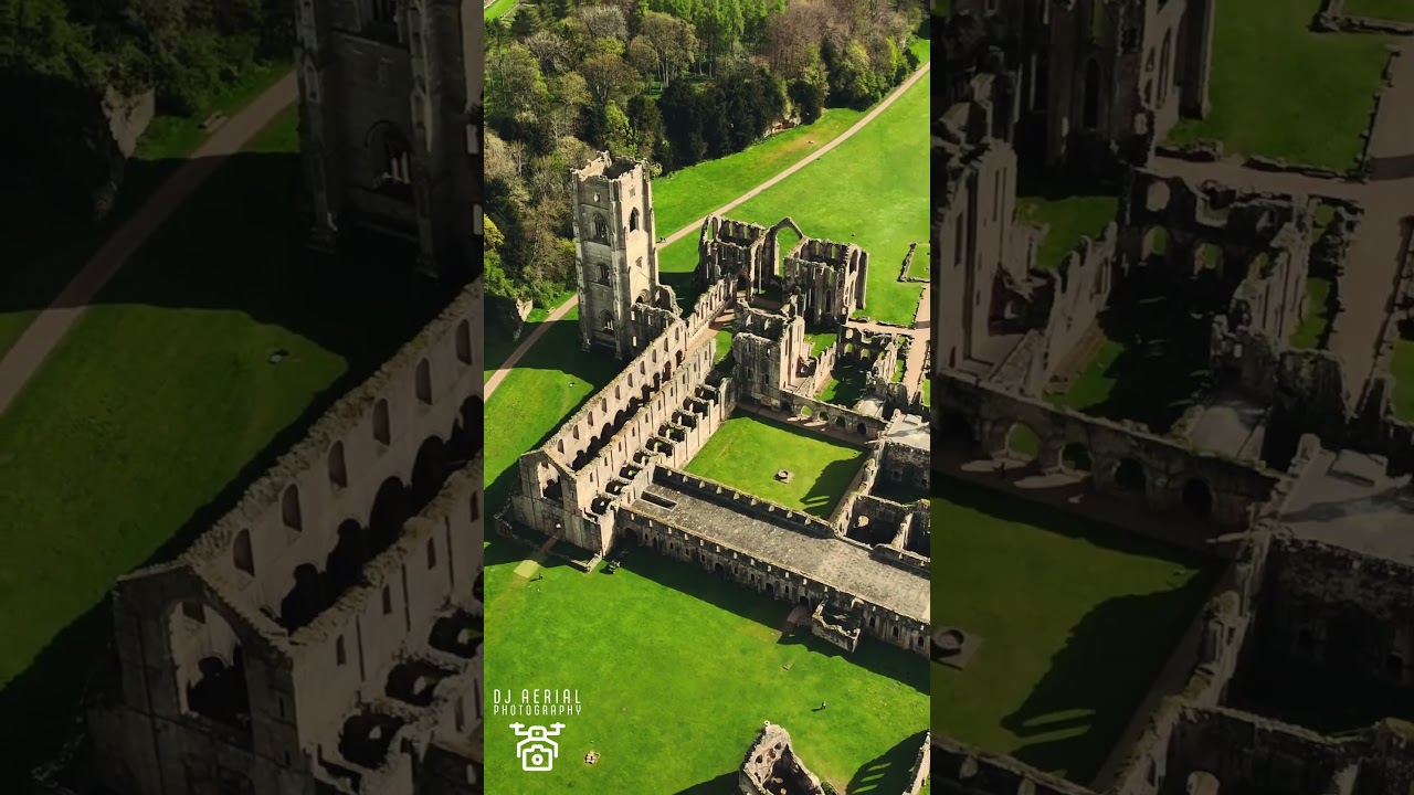 🏛️ Fountains Abbey from Above – Aerial Tour of England’s Grandest Monastic Ruins | North Yorkshire 🚁