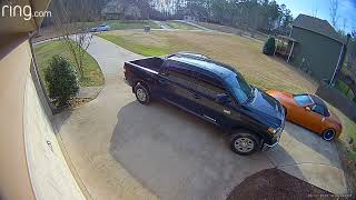 Kids crash into each other riding ATVs in front yard (Security camera)