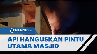 Masjid Bhara Imam Polres Ternate Terbakar Api hingga Hanguskan Pintu Utama Masjid