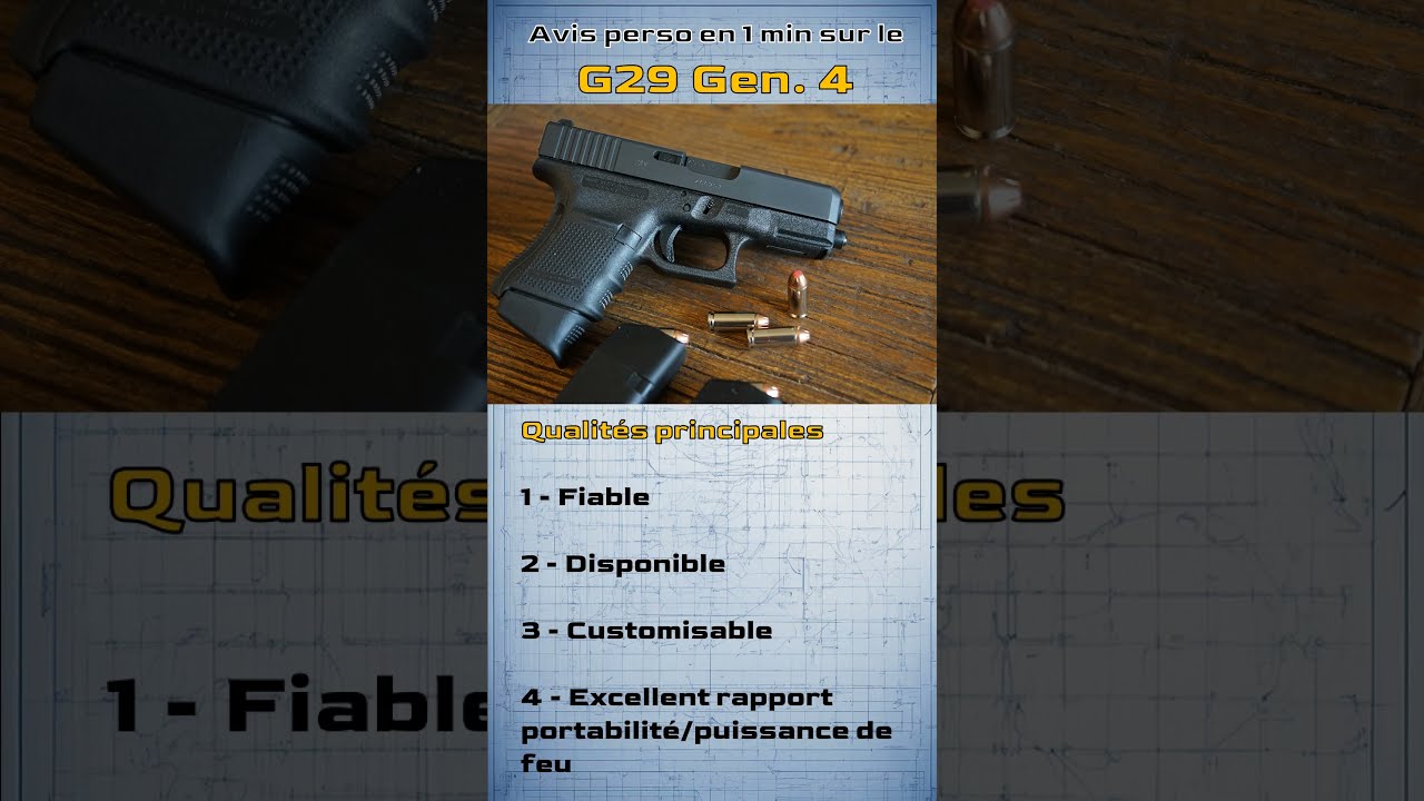 Glock G29 gen4 en une minute  le no Desert Eagle du no pauvre   Glock  G29  10mm