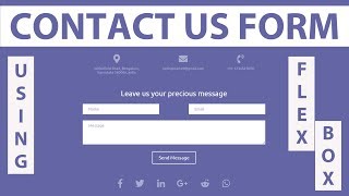 Contact US Form Using CSS Flexbox | Contact Form using HTML and CSS | Responsive Contact Us form screenshot 2