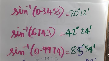 how to find sin inverse in log table