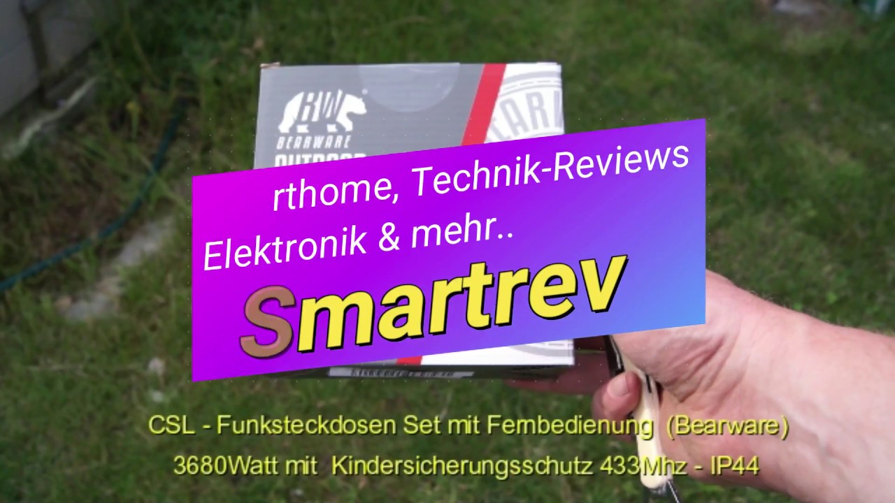 BEARWARE Funksteckdose, Außenbereich Funksteckdosen Set, Fernbedienung,  Outdoor Funkschalter