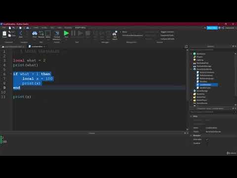 Roblox and Lua 0207 Local Variables