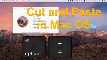 How to cut & paste folders and files, on Mac OS Sierra