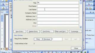 Celebrity Word 2003 Tutorial Enter Delete Records in Data Form 2003 & XP Microsoft Office Training Lesson 20.3 Wealth