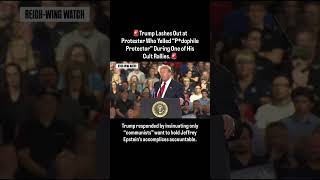 Trump Heckled as Protester Shouts Epstein Accusation 😳🔥 #Trump #Epstein #Politics