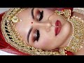 SELF INDIAN BRIDAL MAKEUP AT HOME| Glittery Smokey Eyes Nude Lips Tutorial in Hindi