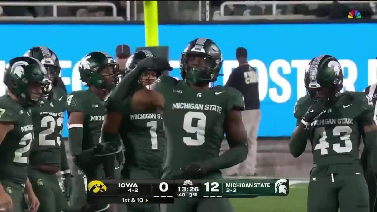 Jalen Thompson Is On A Mission vs. Iowa | Michigan State Football | 10/19/2024
