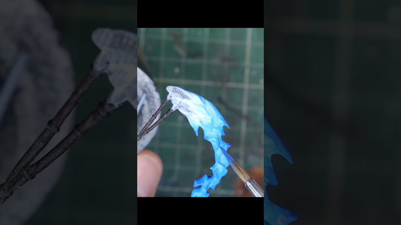 How to paint blue flames 