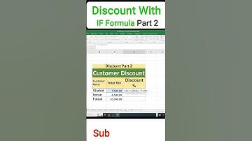 Customer Discount Direct Value Calculate With IF Excel Formula #excelformula