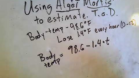 Using Algor Mortis to calculate Time of Death