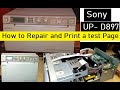 Sony Digital Graphic Printer UP- D897, How to Repair and Print test page