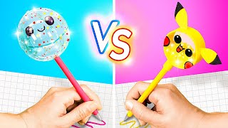 BATALHA DE CRIAÇÕES ENGRAÇADAS! Pokémon vs. Boneca na Escola! Criando Coisas Mágicas